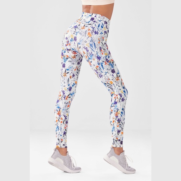 fabletics white floral leggings